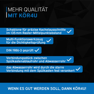 kör4u Prüfstück zur Dichtheitsprüfung an Vorwandsystemen
