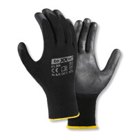 teXXor Polyester-Strickhandschuh POLYURETHAN BESCHICHTET...