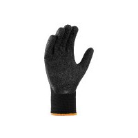 teXXor Polyester-Strickhandschuhe LATEX schwarz