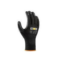 teXXor Polyester-Strickhandschuhe LATEX schwarz
