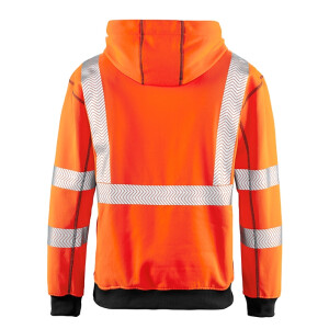 4PROTECT Warnschutz-Hoodie PORTLAND leuchtorange/grau