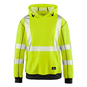 4PROTECT Warnschutz-Hoodie PORTLAND leuchtgelb/grau