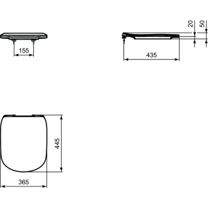 Ideal Standard WC-Sitz Tesi Ultra flach Softclose weiß T352701
