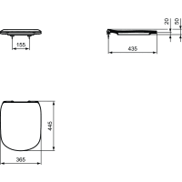 Ideal Standard WC-Sitz Tesi Ultra flach Softclose weiß T352701