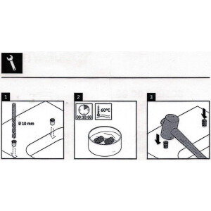 Duravit Kunststoffdübel Set für WC-Sitzbefestigung 0050500000