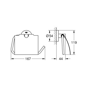 Grohe Essentials WC-Papierhalter rund mit Deckel chrom 40367001