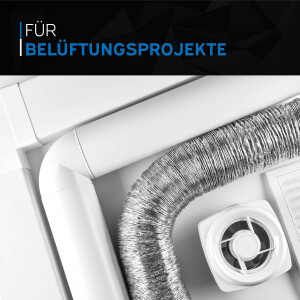 kör4u Lüftungsrohr Ø 150 mm weiß 50 cm