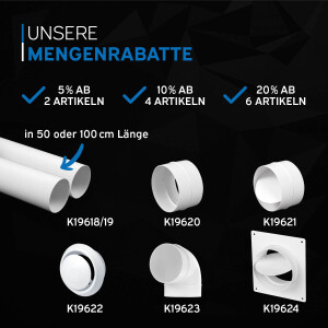 kör4u Lüftungsgitter weiß 150 mm
