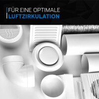 kör4u Bogen 90 Grad Lüftungsrohr Ø 150 mm weiß