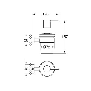 Grohe Essentials Cube Seifenspender eckig chrom 40756001