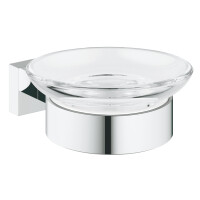 Grohe Essentials Cube Seifenschale mit Halter eckig chrom...