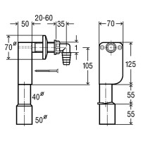 Viega Geruchsverschluss 5635.7 für Wandeinbau 40/50 mm, 452452