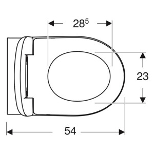 Geberit Renova Wand-WC Tiefspüler spülrandlos Komplett-Set inkl. WC-Sitz, weiß 500801001