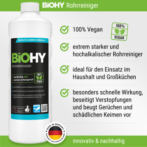 BiOHY Rohrreiniger, Abflussreiniger, Konzentrat, 1l BY01009001