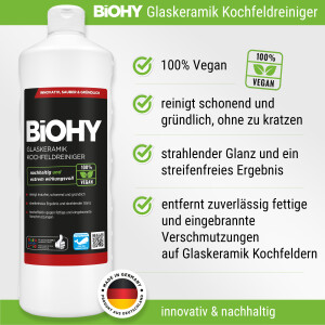 BiOHY Glaskeramik Kochfeldreiniger, Konzentrat, 1l BY01018001