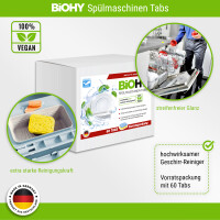 BiOHY Spülmaschinentabs 2-Phasen - 60 Tabs Vorratspackung BY01101001