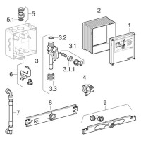 Geberit Duofix Basic Urinal-Element Universal 130cm 458603005