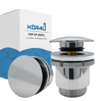 kör4u Pop-Up Ablaufventil 1 1/4" universal chrom