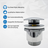 kör4u Pop-Up Ablaufventil 1 1/4" universal chrom