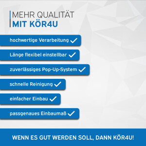 kör4u Pop-Up Ablaufventil 1 1/4" universal schwarz matt