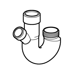 Geberit Doppelkammersiphon 40mm Kunststoff, weiß 252053111