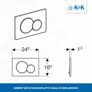 Geberit Betätigungsplatte Sigma 01 edelmessing 115770DT5