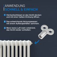 kör4u Heizkörper Entlüftungsschlüssel Metall