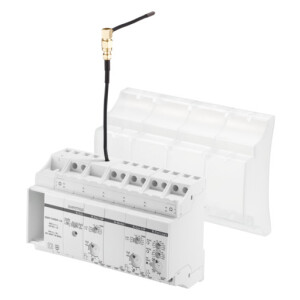 Oventrop R-Con Mehrkanalfunkempfänger für Flächenheizung (herstellereigene Funkkommunikation & wibutler-fähig) 4  Funkkanäle, mit Logikmodul, Tragschienenmontage (DIN EN 60715 TH35) 1150770