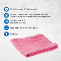 Mikrofasertuch pink 40x40 cm
