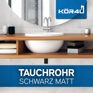kör4u verlängertes Tauchrohr zu K12528 300mm schwarz matt