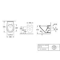 Villeroy & Boch Gustavsberg Saval 2.0 Wand-Tiefspül-WC weiß 7G47R001