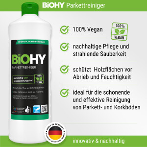 BiOHY Parkettreiniger, Parkettpflege, Holzbodenreiniger 1l BY01026001