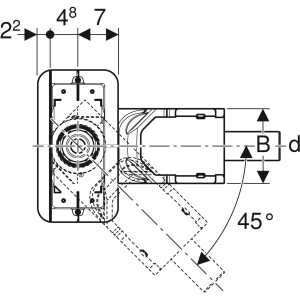 Geberit Duschrinnen Rohbauset Cleanline, 154152001