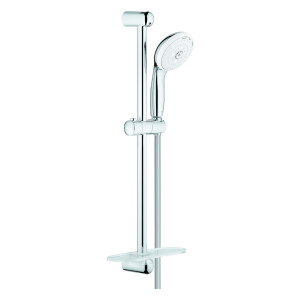 Grohe Brausestangenset Tempesta 100 mit Ablage 3 Strahlarten 600mm chrom, 27927001