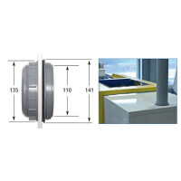 Airfit Anschraub-Muffe DN110 grau 50110AM