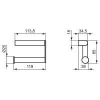 Ideal Standard Toilettenpapierhalter Connect ohne Deckel chrom N1381AA