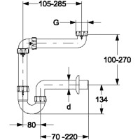 Otto Haas PP Waschtisch-Möbel-Raumsparsiphon 4842