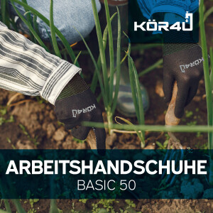 kör4u Arbeitshandschuhe Basic 50, PU-Beschichtung, 10 Paar