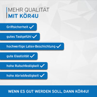 kör4u Arbeitshandschuhe Premium 100, Latex-Beschichtung, 10 Paar