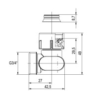 Simplex Umlenkstück mit Absperrung E2/50 F10079