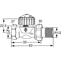 Heimeier V-exact II kurz Thermostat-Ventilunterteil 3452-02.000