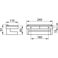 KEUCO Duschkorb Moll chrom mit Glasabzieher 12759010000