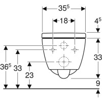 Geberit iCon Wand-WC Tiefspüler spülrandlos Komplett-Set inkl. WC-Sitz, weiß 501664001