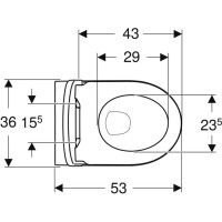 Geberit iCon Wand-WC Tiefspüler spülrandlos Komplett-Set inkl. WC-Sitz, weiß 501664001