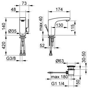 KEUCO Waschtisch Einhebelmischer Elegance 51602010000