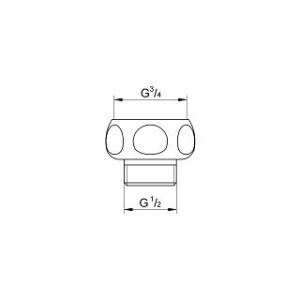Grohe Adapter für Brauseschlauch chrom 28817000