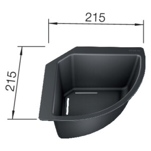 Blanco Eck-Schale, Kunststoff, schwarz, 235866