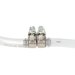 Airfit Schlauchkupplung 8 mm mit 2 edelstahl-Schlauchschellen W2 50022SK