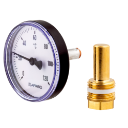 Afriso Bimetall-Pufferspeicherthermometer axial 100mm 63711