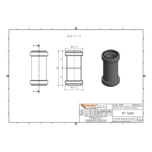 Ostendorf HTsafe Doppelmuffe DN 40 171510